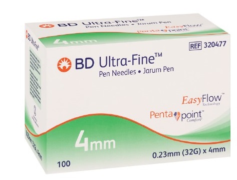 BD Ultra Fine Pen Needle 32G 4mm (NDSS 266)